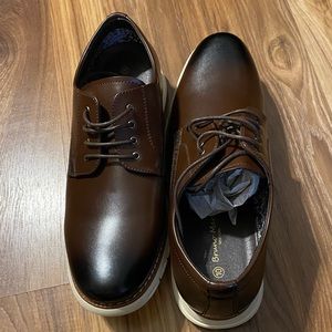Bruno Marc Dress Sneaker Casual Formal Dark Brown Shoes